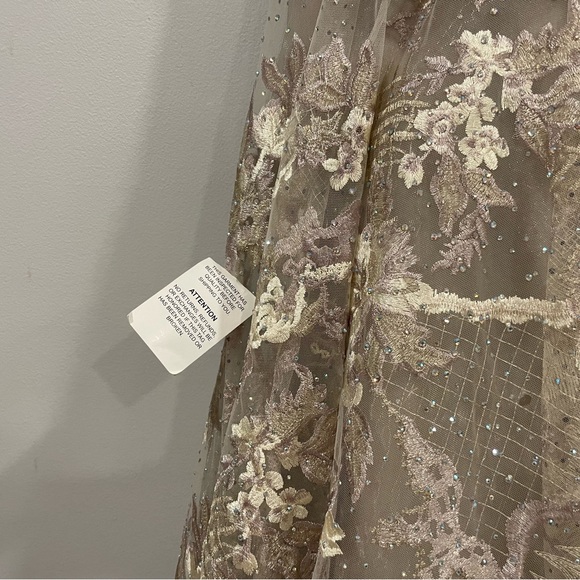 Mac Duggal 20211 Dusty Rose Beaded Faux Wrap Gown 16 - Picture 5 of 11